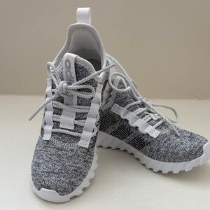 Adidas Heathered Gray and White Running Shoes